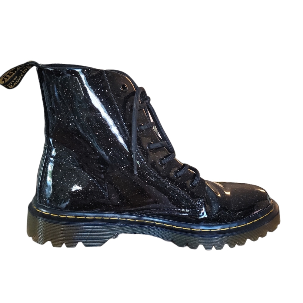Women's Dr Martens black glitter boots size 9